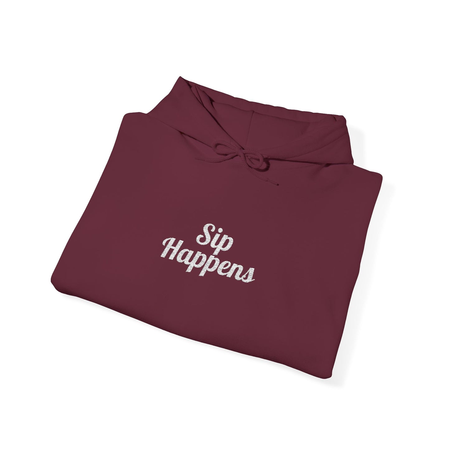Unisex Sip Happens Hoodie – Embroidered
