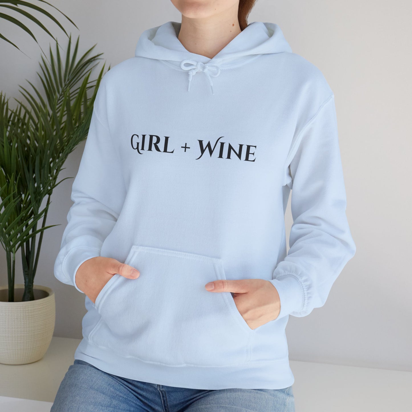 Girl Plus Wine Heavy Blend Hoodie (Available in 7 Colors)