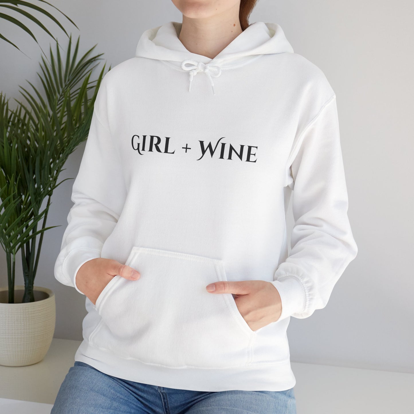 Girl Plus Wine Heavy Blend Hoodie (Available in 7 Colors)