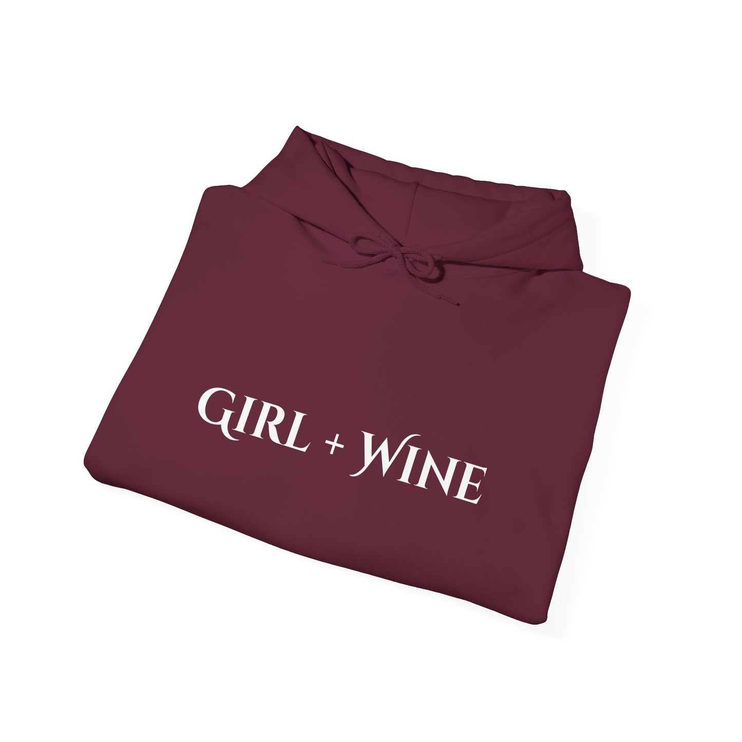 Girl Plus Wine Heavy Blend Hoodie (Available in 7 Colors)