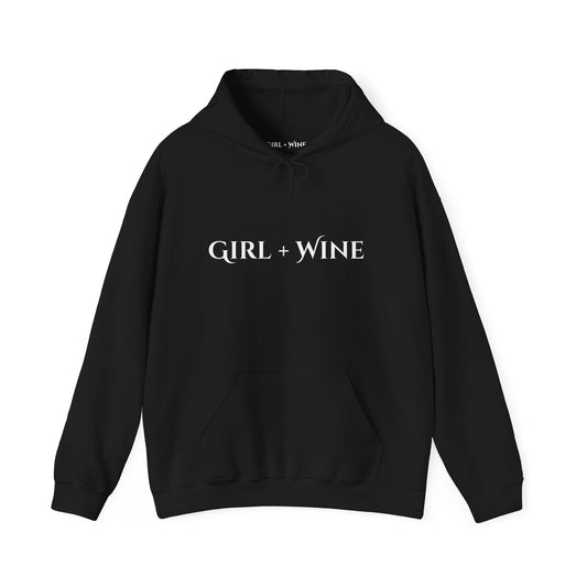 Girl Plus Wine Heavy Blend Hoodie (Available in 7 Colors)