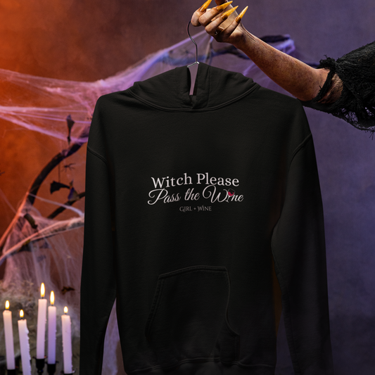 Witch Please Hoodie – Unisex Halloween Hoodie (7 Colors) | Girl + Wine Co